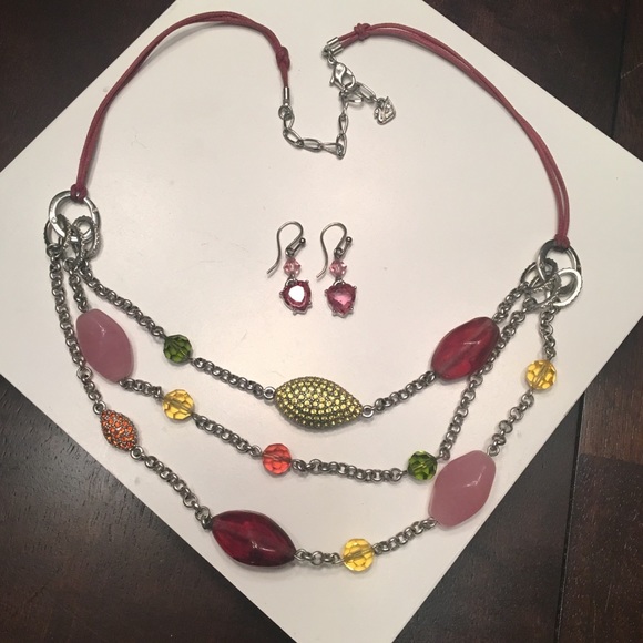 Swarovski Necklace & Earrings - Picture 2 of 6